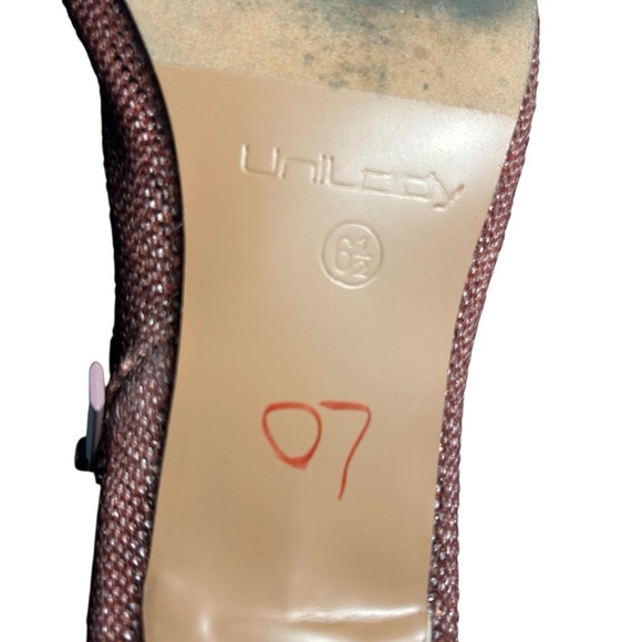 Unilody Pink Sequin Bootie Pumps Sz 6.5 - Picture 13 of 13